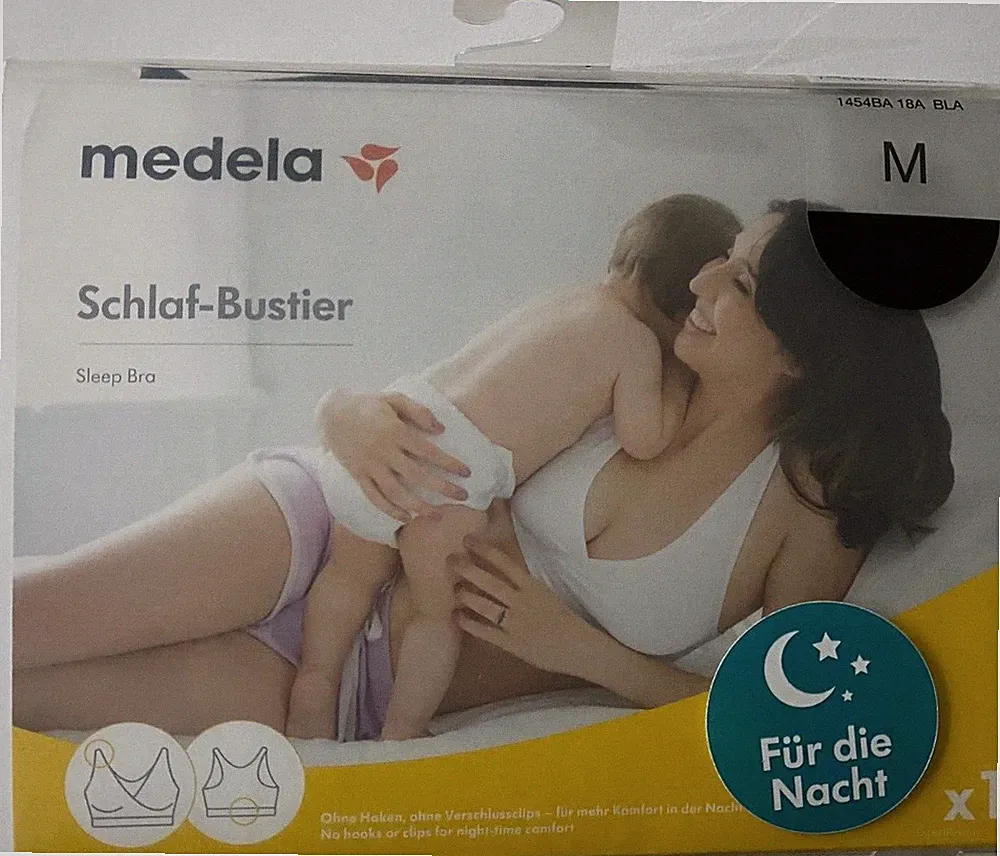 Medela Nahtloser Still-BH mit Stretchmaterial für komfortablen Halt,Schwarz,Gr.M