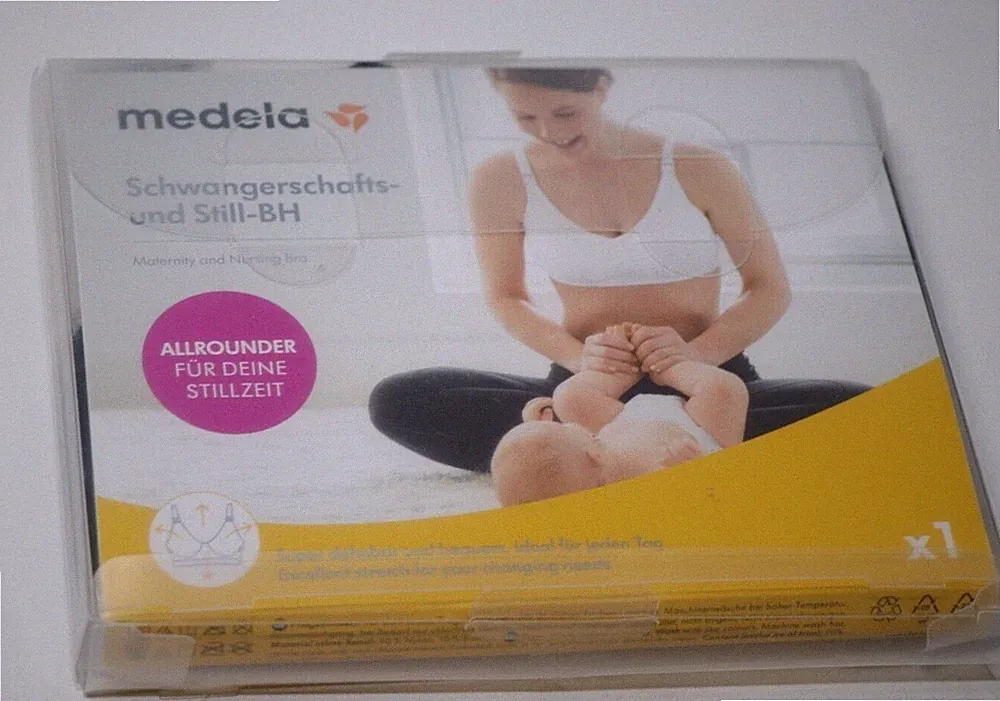 Medela Schwangerschafts- und Still-BH Nahtloser, bügelloser BH,Grösse:XL,Schwarz