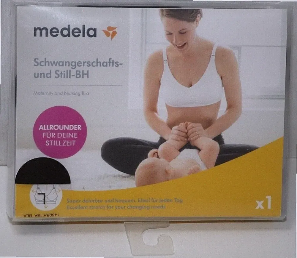 Medela Schwangerschafts- und Still-BH Nahtloser, bügelloser BH,Schwarz,Grösse:L