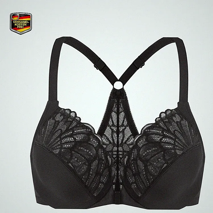 MELENECA Damen Vorderverschluss BH Racerback mit Bügel Große Größen unge