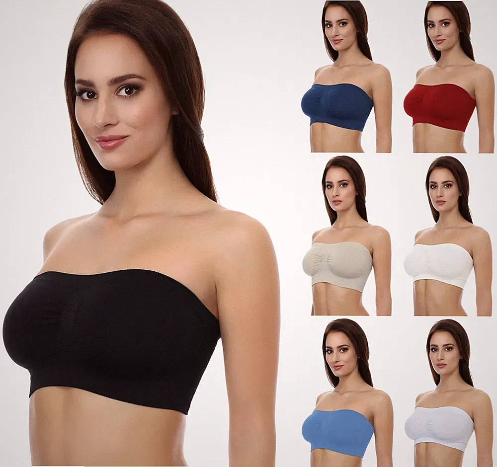 Merry Style Damen Bandeau Top Sport-BH Fitness BH aus Microfaser 06 161