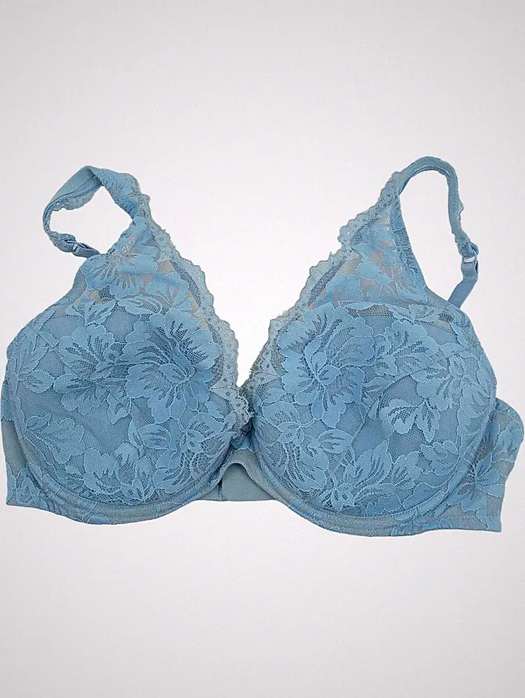 Mey Damen Spitzen Bügel BH Blau Floral Gr. 70M Feminin Dessous