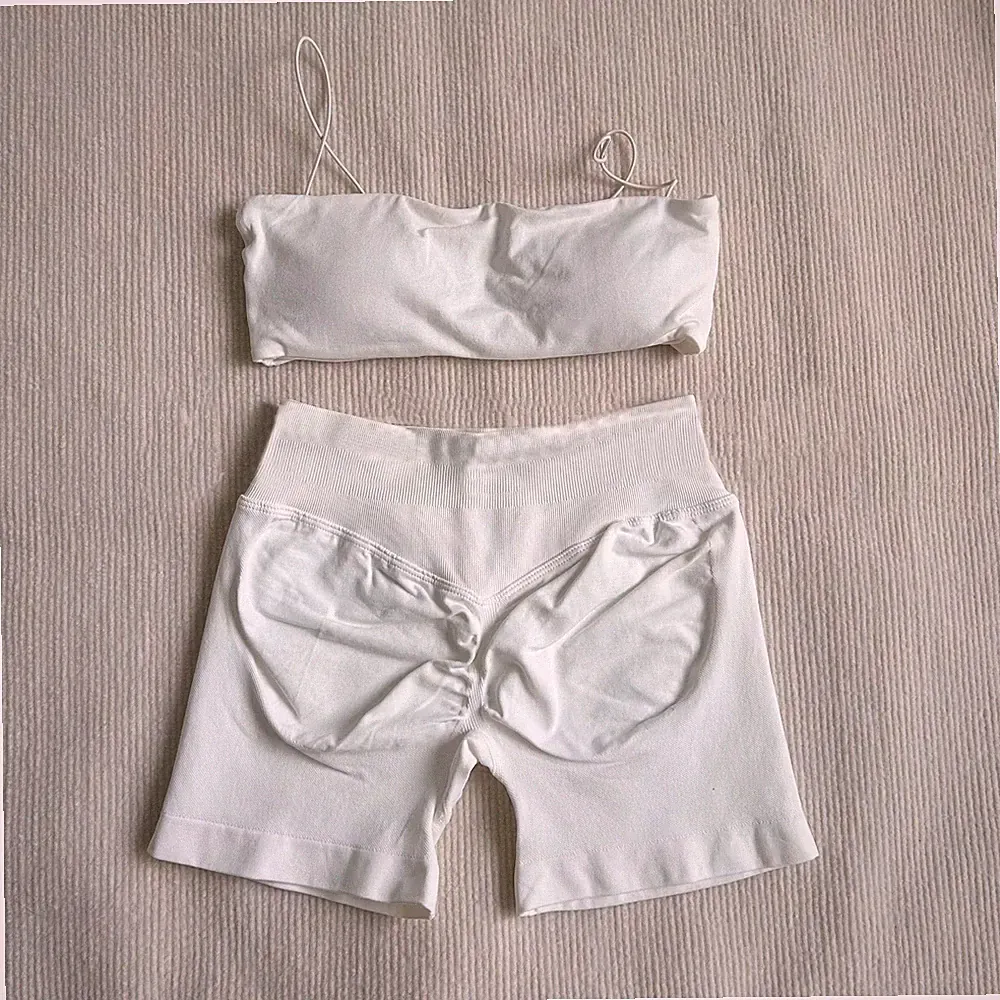 Mini Sport BH Für Damen Yoga Set Rückenfrei Bandeau Träger Gym Cropped Top XS-L