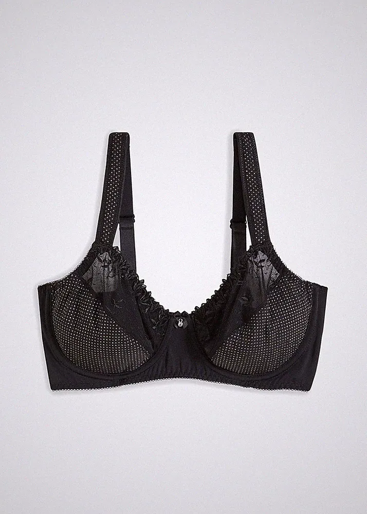 Minimizer BH Gr. 75 Cup H Schwarz Silber Gold Damen-Bra Oberteil Neu*