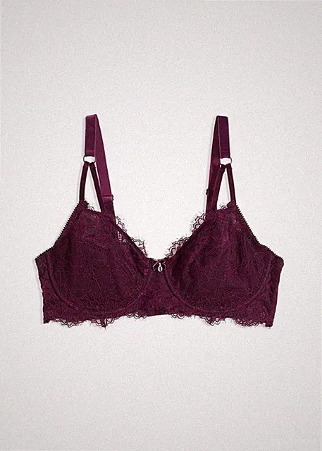 Minimizer BH mit Bügel Gr. 80 Cup F Lila Damen-Unterwäsche Bra Neu