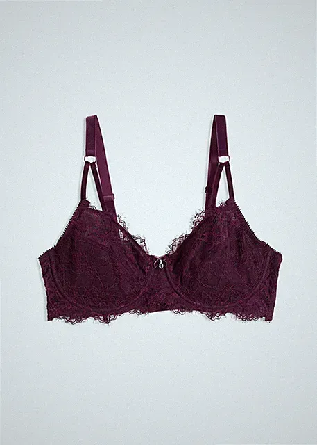 Minimizer BH mit Bügel Gr. 90 Cup C Dunkelviolett Damen-Unterwäsche Bra Neu
