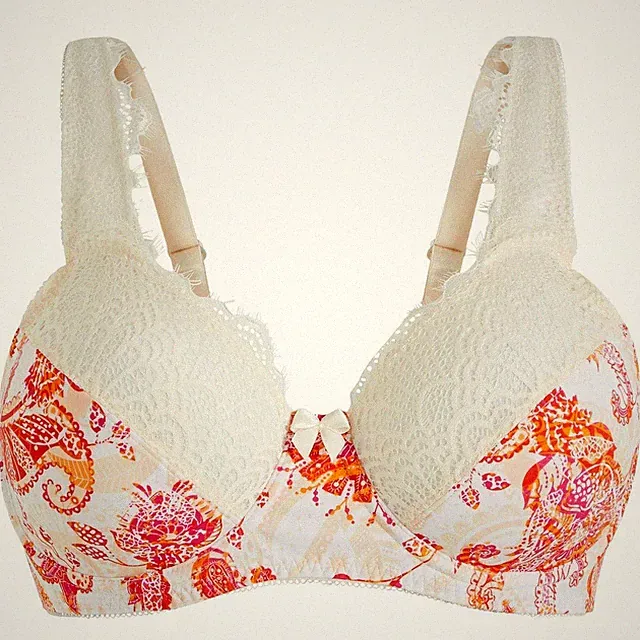 Minimizer BH mit Bügel Gr. (95) E Creme Tieforange Damen-Unterwäsche Neu