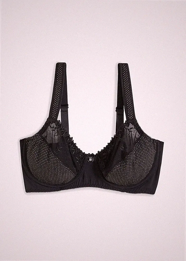 Minimizer BH mit schimmernden Details Gr. 100 (C) Schwarz Damen Bügel-Bra Neu*