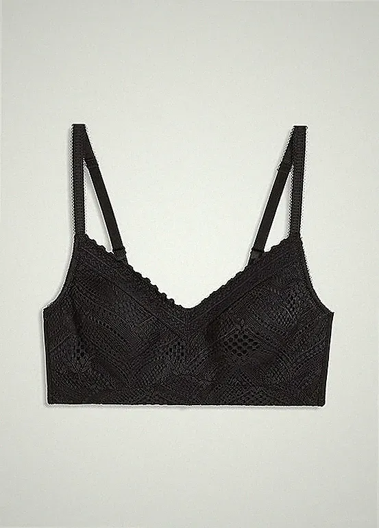 Minimizer BH mit Spitze Gr. 100 Cup G Schwarz Damen-Unterwäsche Neu