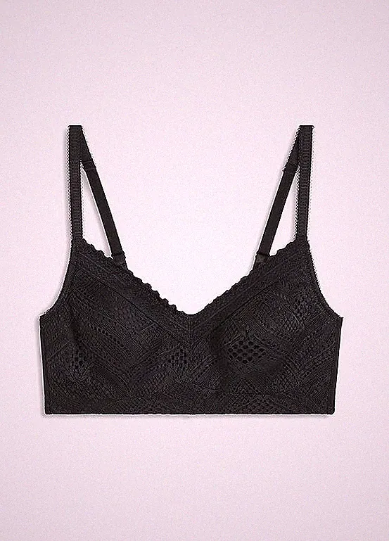 Minimizer BH mit Spitze Gr. 110 Cup E Schwarz Damen-Unterwäsche Neu