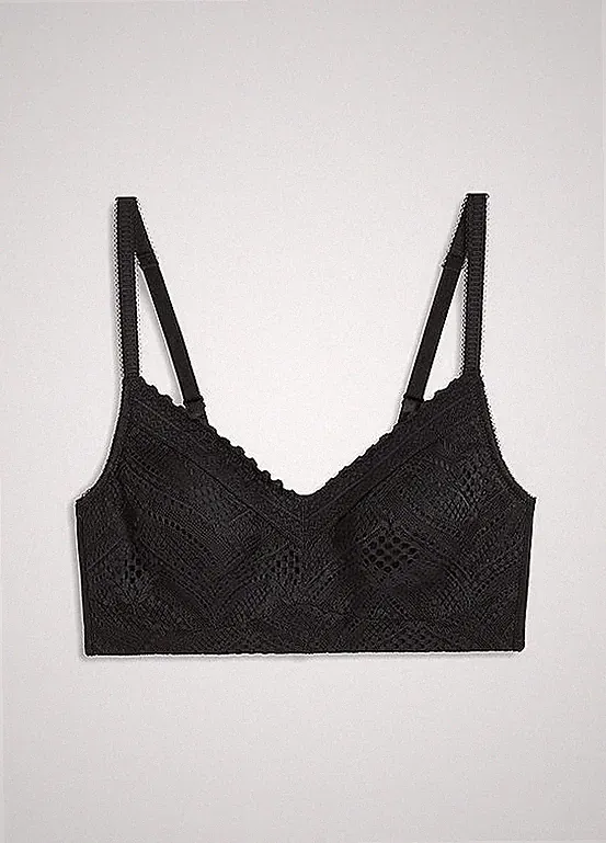 Minimizer BH mit Spitze Gr. 90 Cup D Schwarz Damen-Unterwäsche Neu