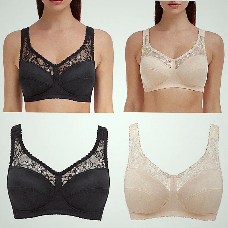 ❤Minimizer BH ohne Bügel Bügelloser Soft Schlaf Große Größen Entlastung Stütz BH