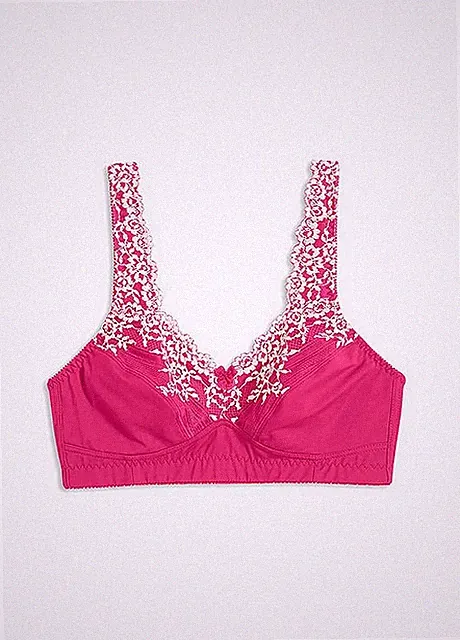 Minimizer-BH ohne Bügel Gr. 85 Cup E Rot Weiß Damen-Unterwäsche Bra Neu