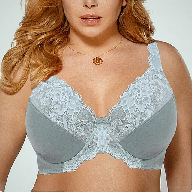 Minimizer Damen-BH mit bügelfreier Spitze plus Größe 70-125 Cup C D E F G H I J
