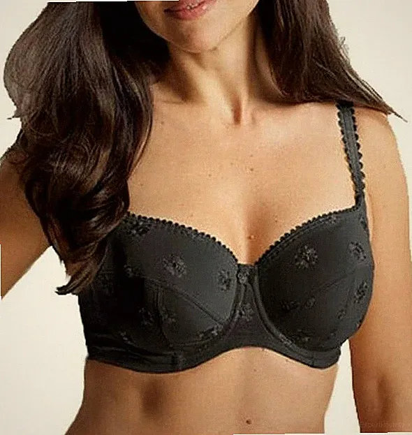 Minimizer Panache Superbra Schwarz, Weiß Ungepolsterte Bügel BH Neu
