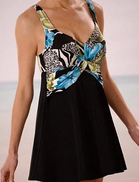 Miss MARY SWIM Gr.38 40 42 B D E F Badeanzug mit Kleid Badekleid UK 12 14 16 B-E