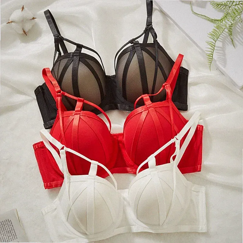 Modische Unterwäsche mit Bügel Push-up BH Sexy Dicke Baumwolle Anti-Sagging BH
