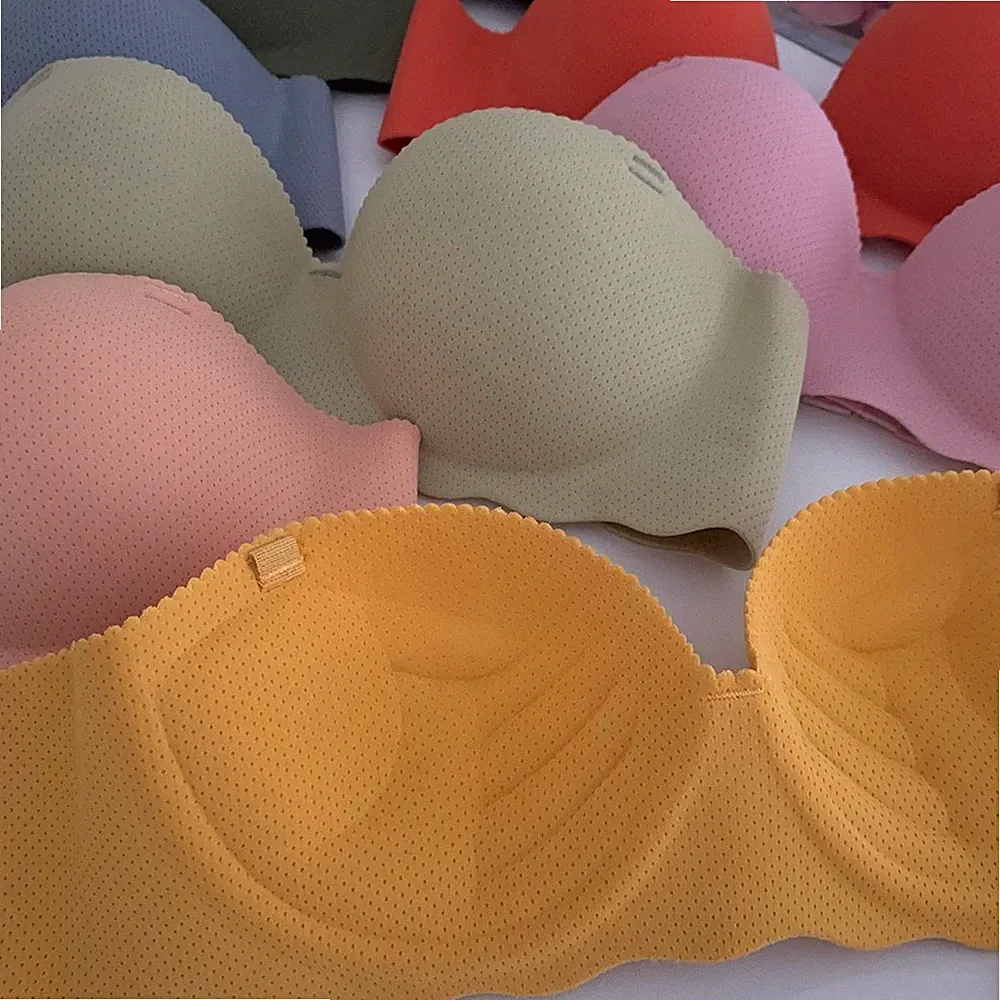 Modische wandelbare Tr?ger Dessous nahtlose BHs f��r Damen AB Cup weinrot