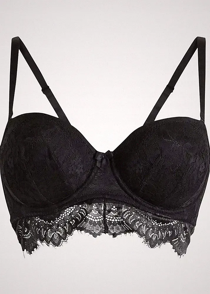 Multiway Balconette BH mit Bügel Gr. (90) B Schwarz Damen-Bra Oberteil Neu*