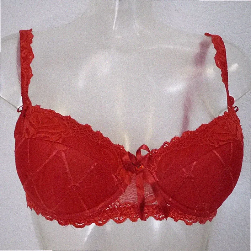 My Choice Valerie 7002800 BH Halbschale vorgeformter Push-up Rot C - F