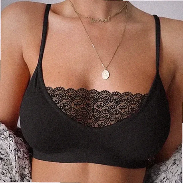 Nahtlos Damen Seamless BHBustier Spitze PushUp Bra Sport Fitness Unterwäsche Top