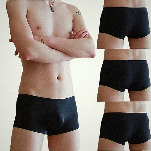 Nahtlose HerrenUnterhose, Eisseide, Unterwäsche, Boxershorts, ultradünn, atmu...