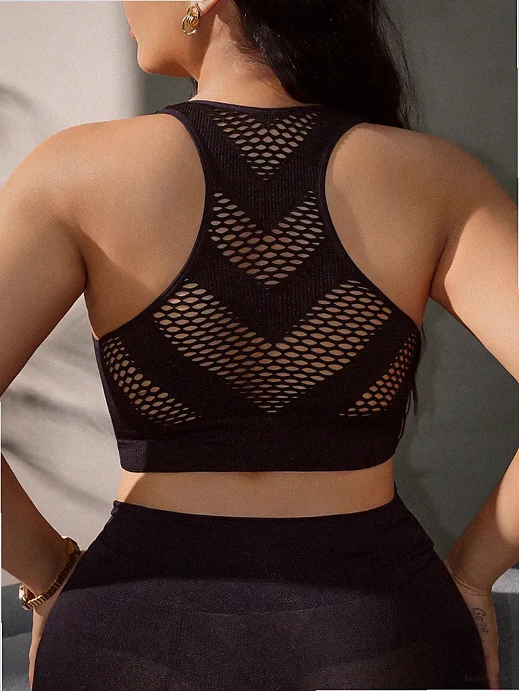 Nahtlose Mesh Lingerie BHs in Große Größen für Frauen, drahtlos und Billig24