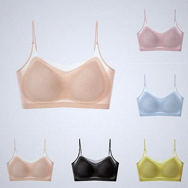 Nahtloser BH ohne Bügel für Damen Einfarbig Ultradünn Weich Stretch Tägliche