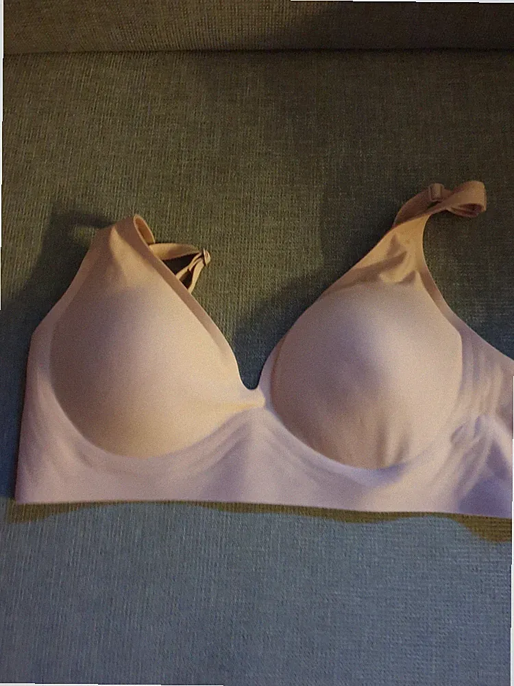 Nahtloser BH Push Up, GR. L, rosa, neu