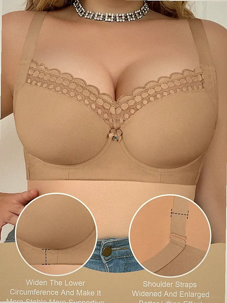 Nahtloser glatter BH für Damen in Große Größen Bequemer Bügel BH mit Billig24