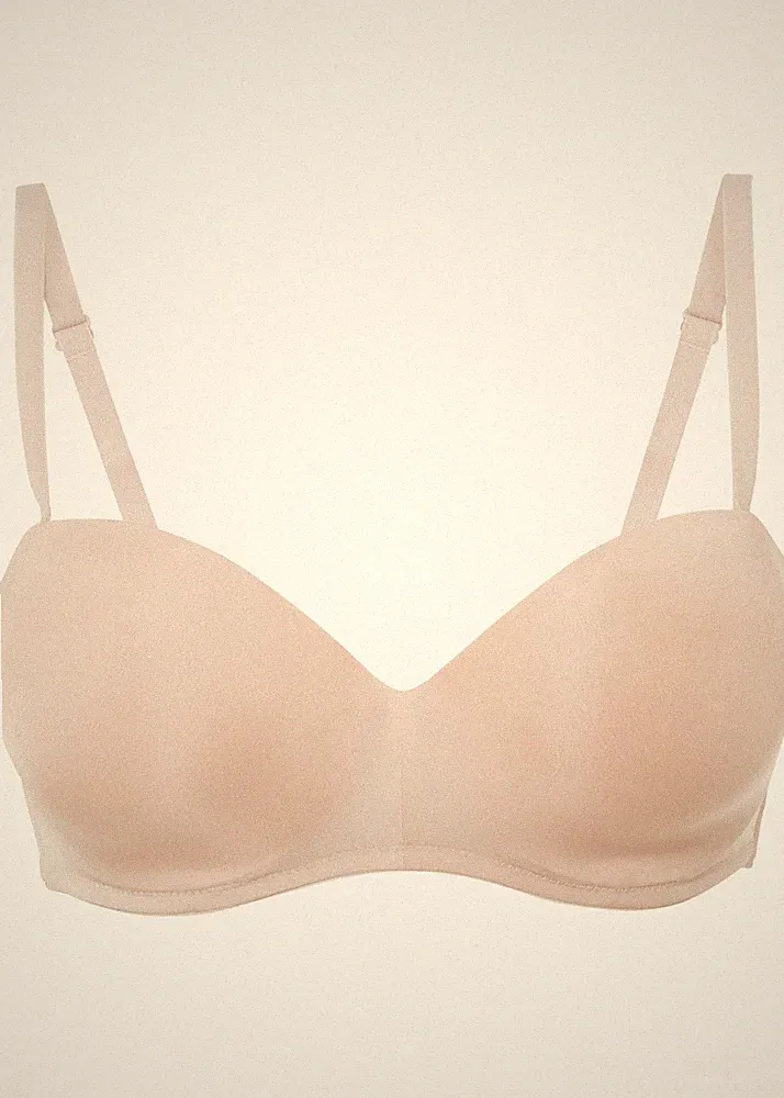 Nahtloser Multiway-Balconette-BH mit Bügel Gr. (70) B Mattbeige Damen Bra Neu
