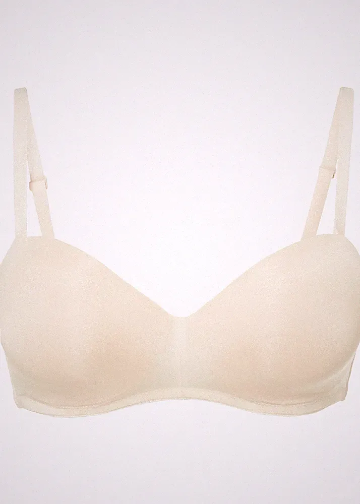 Nahtloser Multiway-Balconette-BH mit Bügel Gr 70 Cup B Creme Unterwasche Bra Neu