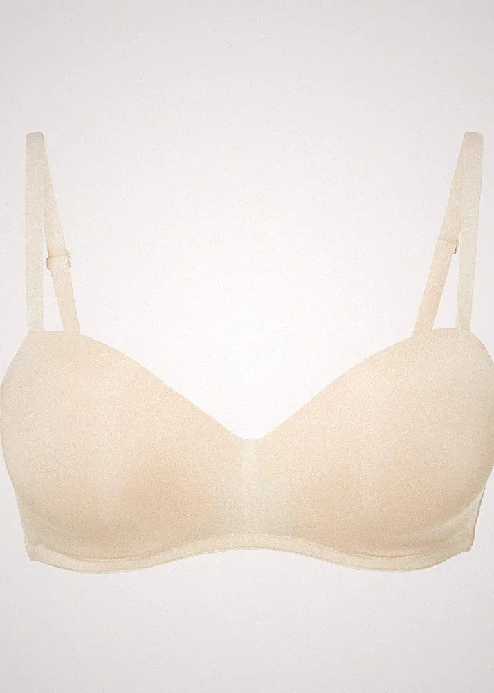 Nahtloser Multiway-Balconette-BH mit Bügel Gr 70 Cup C Creme Unterwäsche Bra Neu
