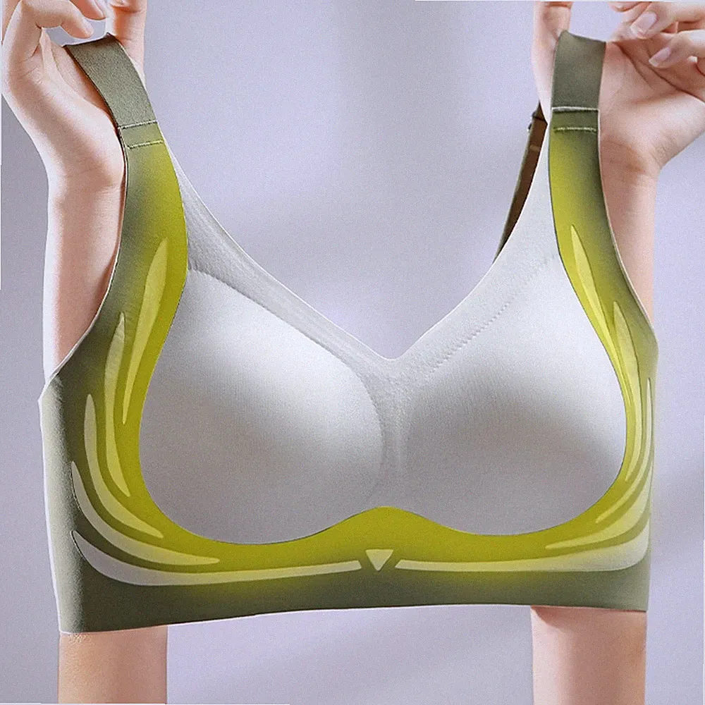 Nahtloser Neckholder BH für Damen mit verstellbaren Trägern und vierreihigem S