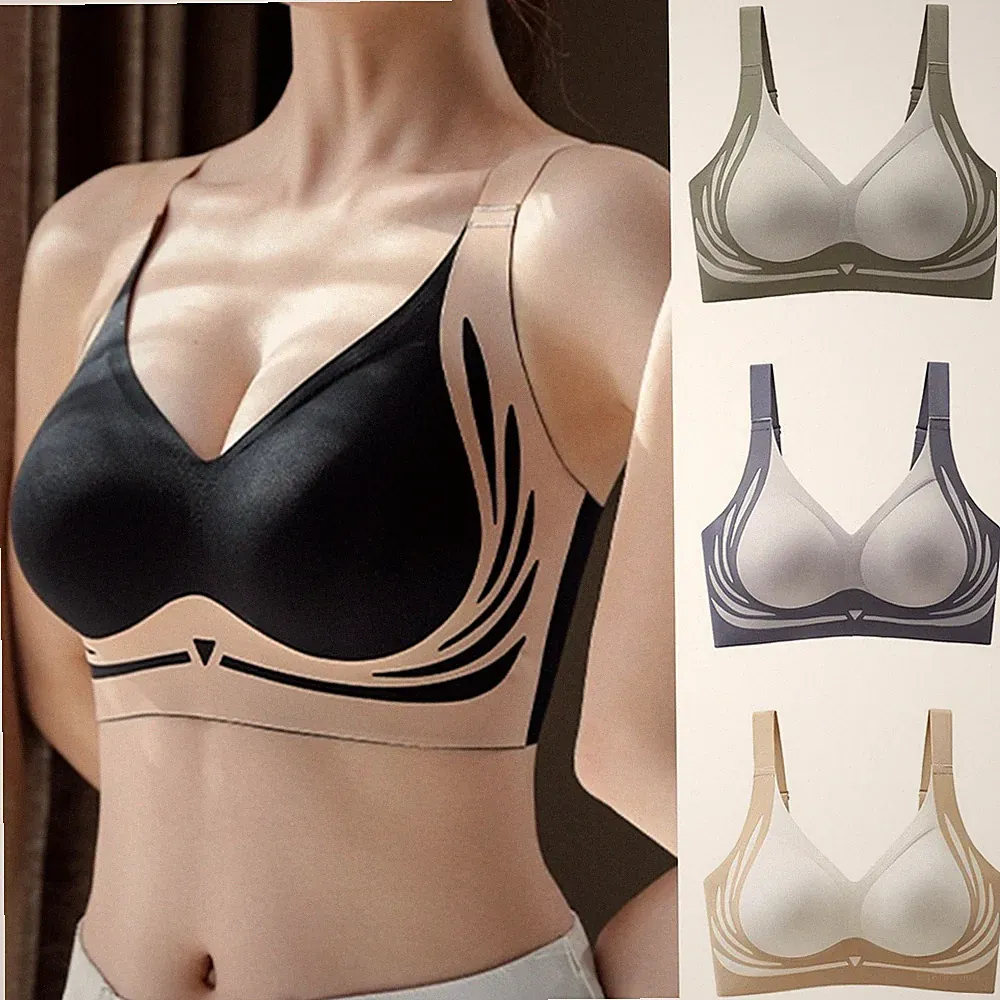Nahtloser Neckholder-BH für Damen - mittlere Elastizität Freizeitkleidung täg