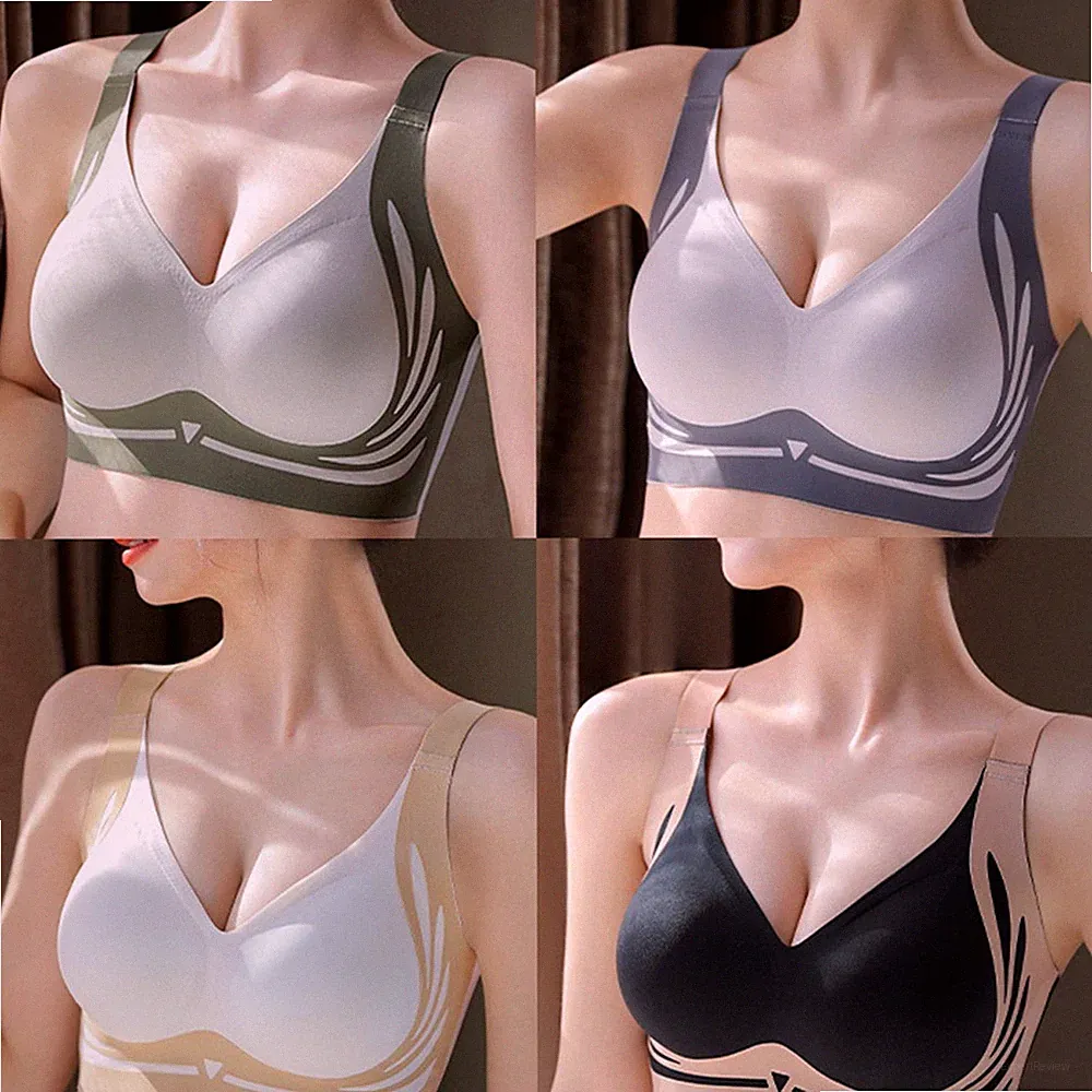 Nahtloser Neckholder BH für Damen Verstellbare Unterstützung Vollschale Tägli