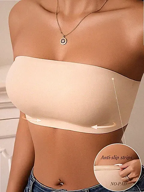 Nahtloser rückenfreier Spaghetti Träger BH für Damen Bequemer Camisole Billig24