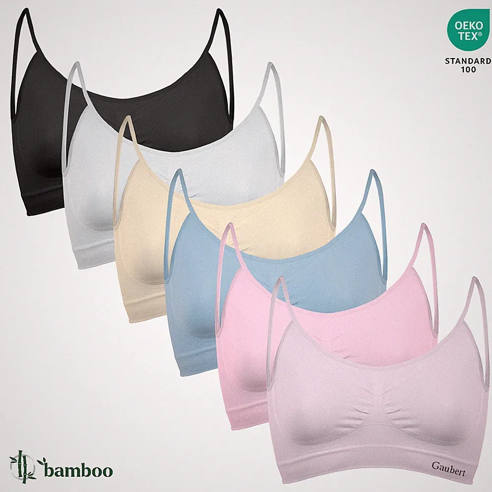 Nahtloser Spaghettiträger Bambus-BH,Bustier BH,T-Shirt BH Gr. S-M/L-XL/2XL-3XL