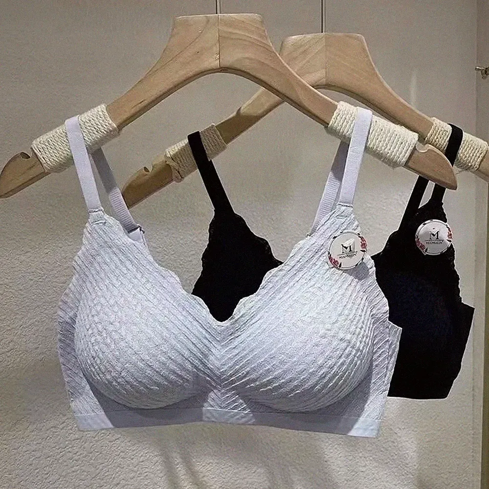 Nahtloser Spitzen BH ohne Stahlring für Damen kleine Brust Unterstützung und K