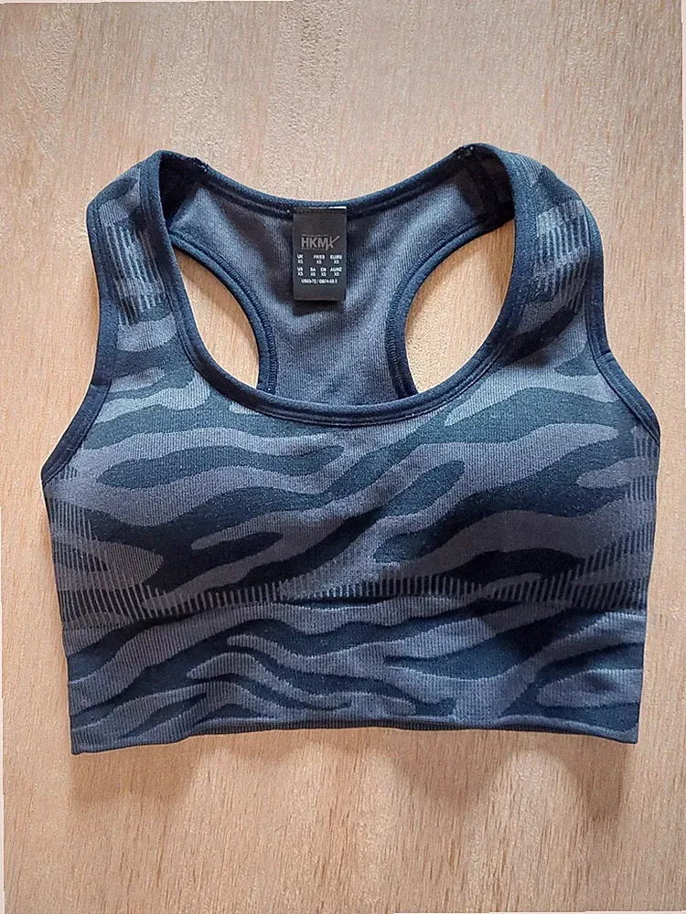 Nahtloser Sport-BH Hunkemöller, Größe XS, Grau/Schwarz