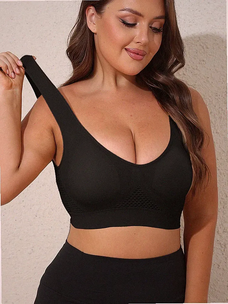 Nahtloser Sport BH mit hoher Stützwirkung für Damen in großen Größen Billig24