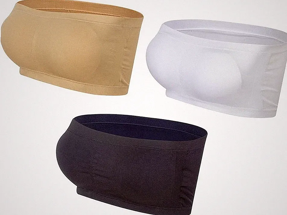 Nahtloser Sport-BH Tube Top mit Padding, abnehmbar