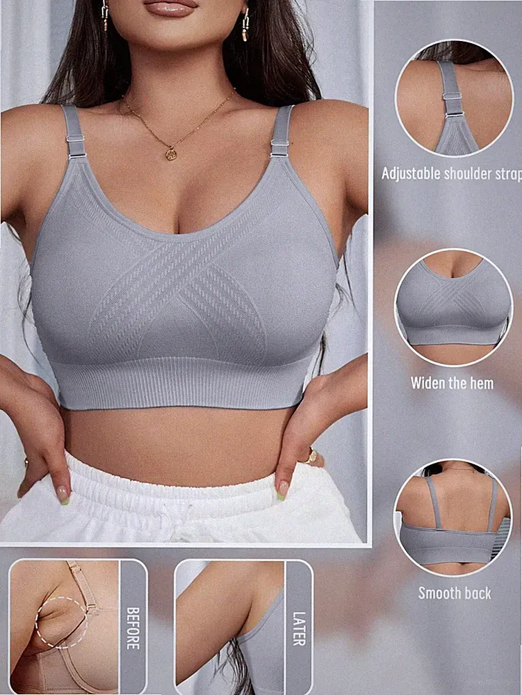 Nahtloser Trägerloser BH für Plus Size Frauen in Aprikosenfarben Billig24