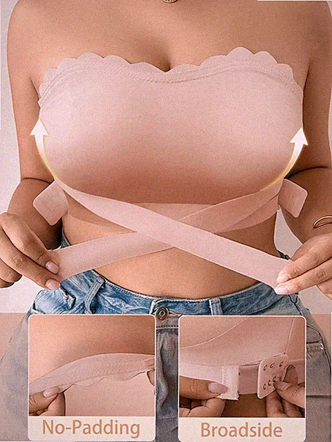 Nahtloser trägerloser BH in großen Größen für Damen bügellos Billig24