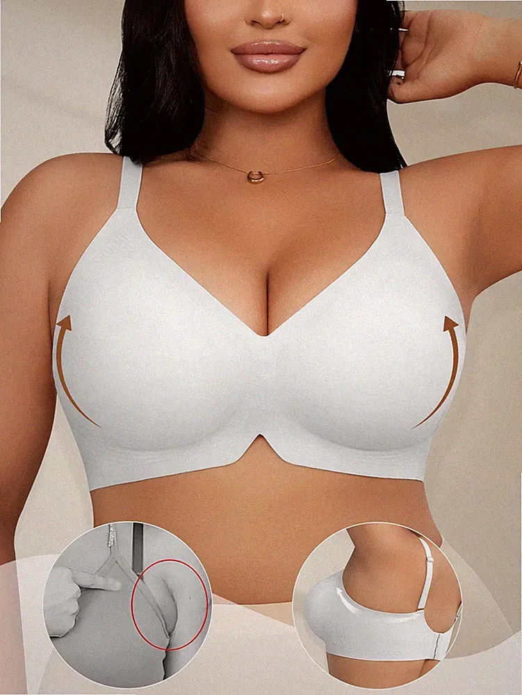Nahtloser Wireless Sport BH für Damen in großen Größen Bequemer Halt Billig24