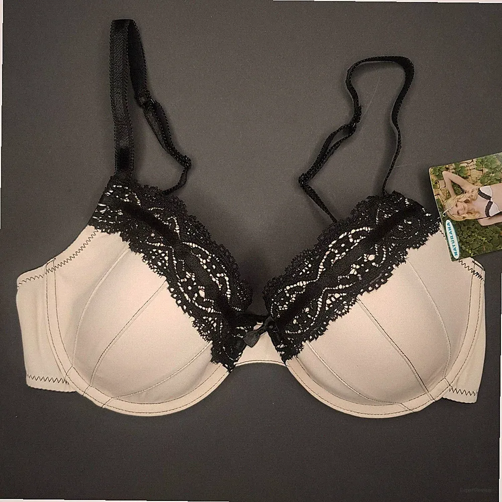 Naturana 17701 Damen Gepolstert-BH mit Bügel Bh Beige/Schwarz Neu