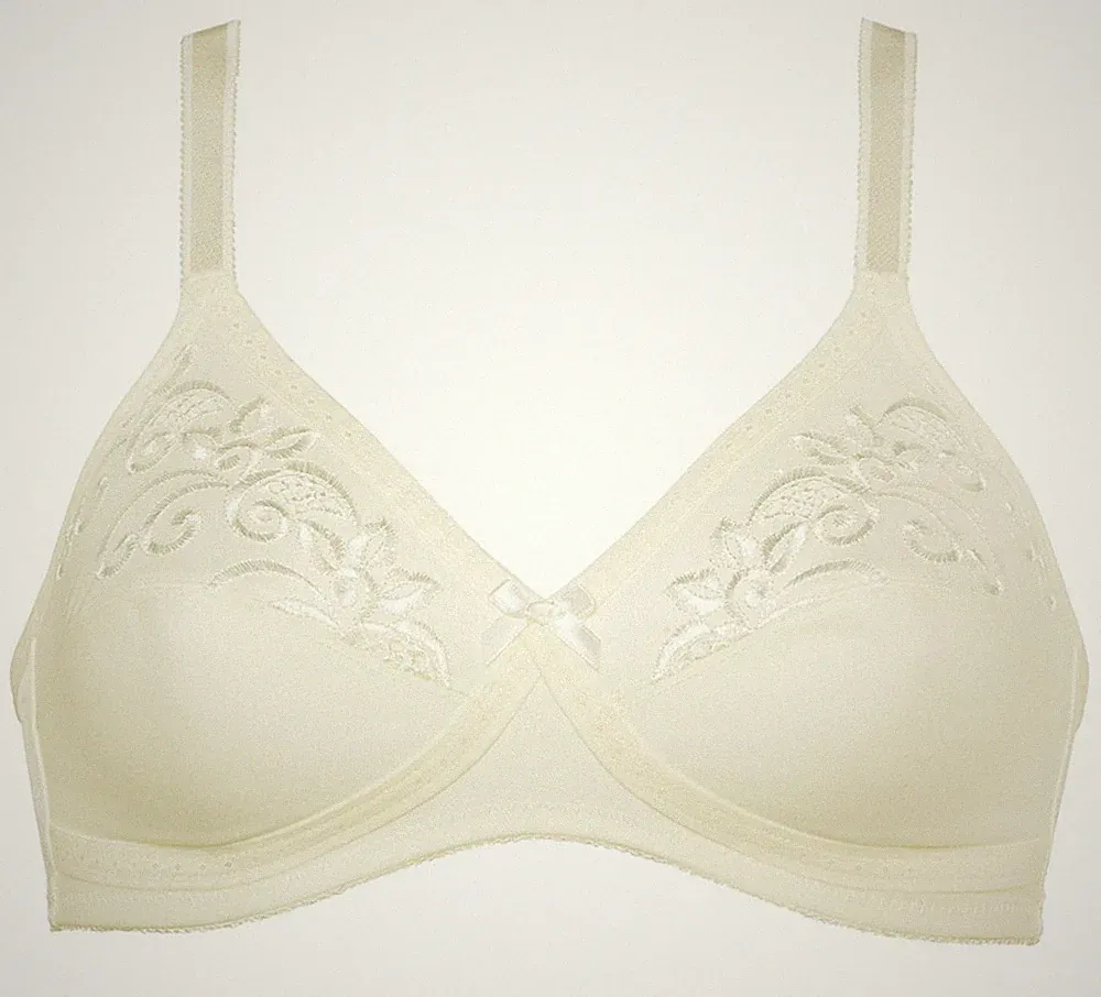 Naturana 5335 Damen Soft-BH ohne Bügel weichen gepolsterten Körbchen Elfenbein