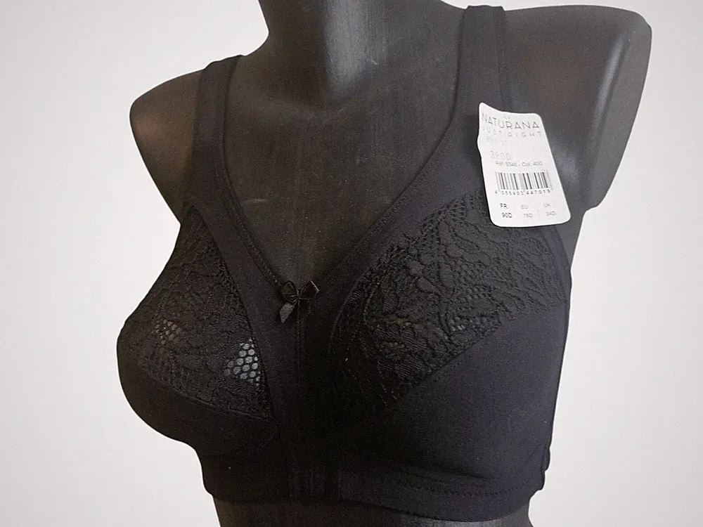 NATURANA BH OHNE BÜGEL REF 5346 FARBE SCHWARZ FR 90D / EU-DE 75D