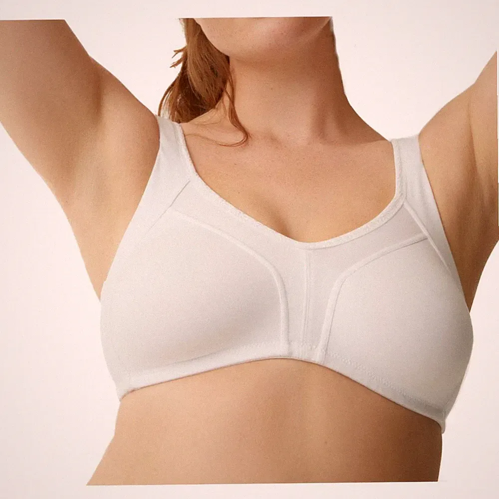 Naturana Damen BH Minimizer Sidesmoother breite Träger Bio-Baumwolle Komfort