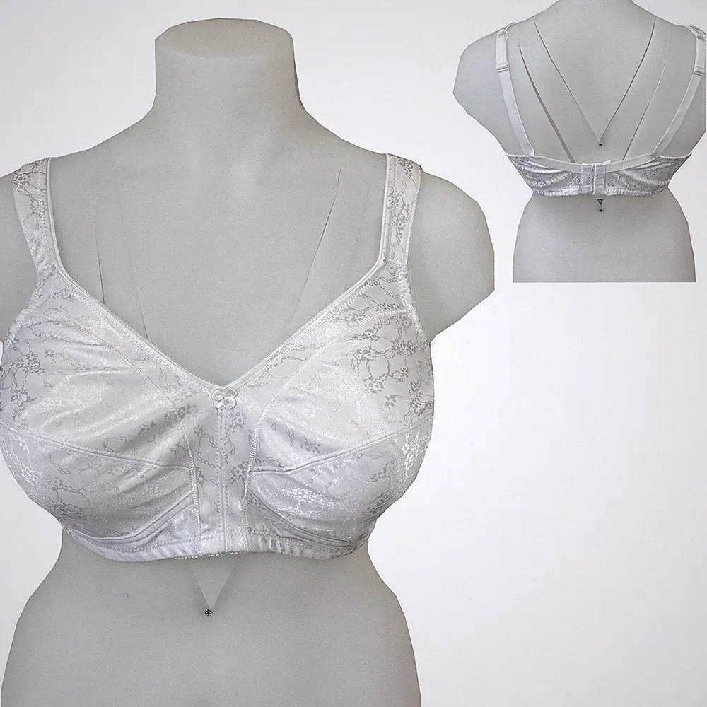 Naturana Damen BH ohne Bügel 86986 Entlastungs-BH Gr. 90B Weiß